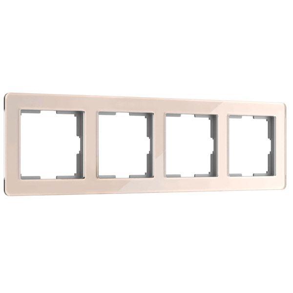 Рамка пластик 4 поста WERKEL Acrylic  / W0042743  айвори