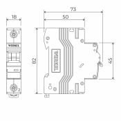 Автоматический выключатель 1-пол. 16А W901P164 C16 4.5кА