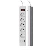 сетевой фильтр Uniel UL-00012109 S-GSR5-3 U2C1 WHITE-GREY