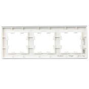 Рамка стеклянная 3 поста IEK BRITE BR-M32-G-31-K01 РУ-3-2-Бр белый матовый