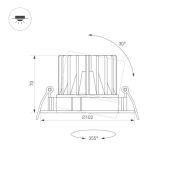 Встраиваемый светильник  12W Белый теплый 037188 MS-FORECAST-BUILT-TURN-R102-12W Warm3000 IP20  круглый белый