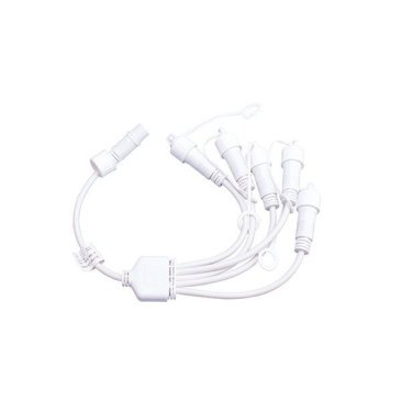 Провод-разветвитель для гирлянд UL-00013236 UCX-F90 S5-0.4M-WH белый 0.4м 5 выходов, статика-мерцание 0.4м IP67