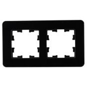 Рамка стеклянная 2 поста IEK BRITE BR-M22-G-41-K02 РУ-2-2-Бр черный RE