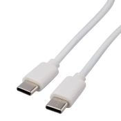 Кабель штекер Type-C - штекер Type-C  1.0М 3А 60W ПВХ белый Power Delivery REXANT