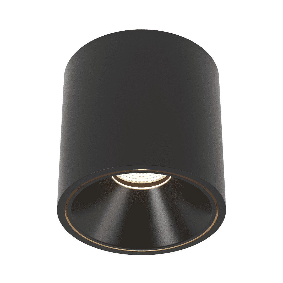 Накладной светильник  30W Белый теплый FA GW-8701-30-BL-WW 220V цилиндр черный матовый