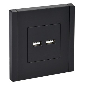 Розетка встраиваемая USB IEK FORTE&PIANO A+A 3,1А FP-U21-D31-K02 FP149 черный