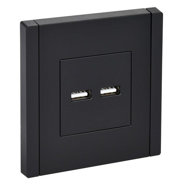 Розетка встраиваемая USB IEK FORTE&PIANO A+A 3,1А FP-U21-D31-K02 FP149 черный
