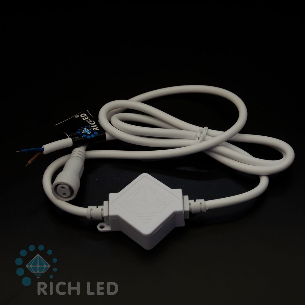 гирлянда БАХРОМА   8W Белый, Rich LED RL-i3*0.5F-CT/W,  прозрачный провод 3x0.5 м., соединяемая, 220V, 112 Led, IP65, мерцание