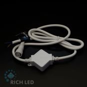 гирлянда БАХРОМА   8W Белый, Rich LED RL-i3*0.5F-CT/W,  прозрачный провод 3x0.5 м., соединяемая, 220V, 112 Led, IP65, мерцание