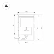 светильник   8W Белый дневной 051697 ART-GROUND-ZOOM-R80  угол 15-50 гр. 24V IP67 круглый встраиваемый серебристый
