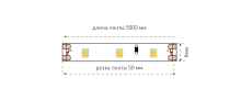 Светодиодная лента Белый теплый 2835 12V  6.3W/m 60Led/метр 00-00009243 SWG260-12-6.3-NW
