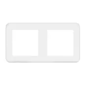 Рамка пластик 2 поста Arlight VERSA 043776 FRM-VERSA-PL-2-WH белая