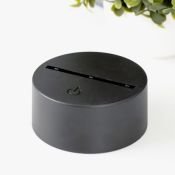 Основание для светильника LED сенсорное 7 цветов USB черный 10х10х3,5 см