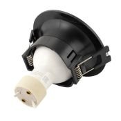 Встраиваемый светильник без лампы DENKIRS KIBEK DK3024-BK GU10/GU5.3 черный круглый