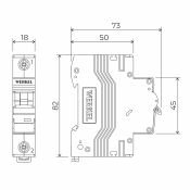 Автоматический выключатель 1-пол. 50А W901P504 C50 4.5кА