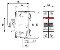 Автоматический выключатель 2-пол. 32А SH202L C32 4,5кА