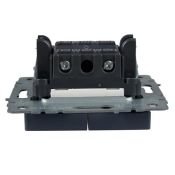 Выключатель встраиваемый двухклавишный с подсветкой IEK BRITE BR-V20-1-10-K35 ВС10-2-1-БрМ маренго