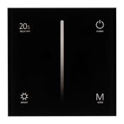 Панель встраиваемая Sens 034780 SMART-P6-DIM-G-IN Black (12-24V, 4x3A, 1 зона, 2.4G)