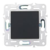 Выключатель встраиваемый одноклавишный проходной IEK SKANDY SK-V12-0-10-K53 SK-V02G графит