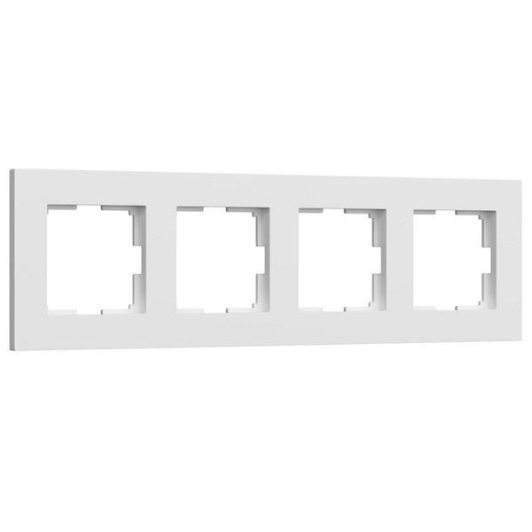 Рамка пластик 4 поста WERKEL SLAB W0042961 белый софт