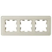 Рамка стеклянная 3 поста IEK BRITE BR-M32-G-41-K97 РУ-3-2-Бр песчаный RE