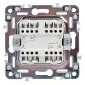 Выключатель встраиваемый двухклавишный перекрестный IEK SKANDY SK-V23-0-10-K01 SK-V06W арктический белый