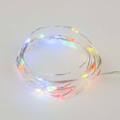 гирлянда НИТЬ на батарейках РОСА RGB  UL-00007247 ULD-S0200-020/DTB/3AA/RC RGB IP20 DEW с пультом