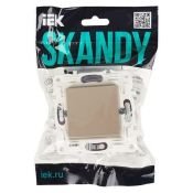 Выключатель встраиваемый одноклавишный перекрестный IEK SKANDY SK-V13-0-10-K37 SK-V03Sh шампань