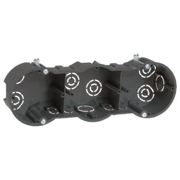 Коробка установочная  КМ40009 3-х местная 212х70х45мм для твердых стен (с саморезами) UKT30-212-070-045 IEK