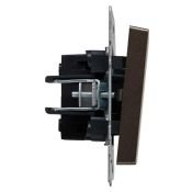 Выключатель встраиваемый двухклавишный проходной IEK BRITE BR-V22-0-10-K45 ВС10-2-6-БрТБ бронза