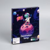фигурка  светодиодная неоновая «Планета»  Розовый-Синий, 3хАА, USB,  30х17.5 см.