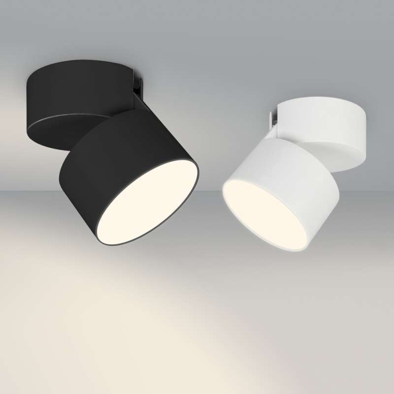 Накладной светильник  16W Белый теплый 028158 SP-RONDO-FLAP-R95-16W 220V откидной поворотный круглый черный