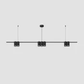 Подвесной светильник без лампы DENKIRS ORBIT DK4063-BK 7xGU10 фигурный черный