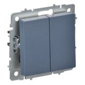 Выключатель встраиваемый двухклавишный перекрестный IEK BRITE BR-V23-0-10-K35 ВС10-2-3-БрМ маренго Выключатель встраиваемый двухклавишный перекрестный IEK BRITE BR-V23-0-10-K35 ВС10-2-3-БрМ маренго