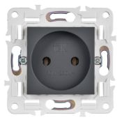 Штепсельная розетка встраиваемая IEK SKANDY 10А SK-R10-10-K48 SK-R02T без з/к без шторок титан