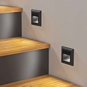 Встраиваемый светильник    1W Белый дневной WL08-BL-01-LED 220V IP20 / W1154108 квадратный черный