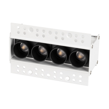 Встраиваемый светильник  10W Белый теплый  031924 MS-ORIENT-BUILT-TRIMLESS-TC-S38x127-10W  220V IP20 прямоугольный под шпаклевку белый с черной вставкой