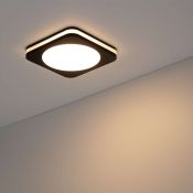 Встраиваемый светильник  10W Белый дневной  022008 LTD-96x96SOL-BK-10W 4000K 220V IP44 квадратный черный - уценка