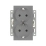 Штепсельная розетка встраиваемая двойная Arlight SCT-MEUD-PL-GR 16А 043766 с з/к серая