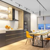 Трековый светильник однофазный   9W Белый-MIX SMART LINEAR DK8003-BK IP20 на шинопровод управляемый черный