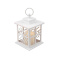 фигурка  светодиодная Декоративный фонарь со свечкой Белый теплый, 513-043, 1Led, 3хААА, белый корпус, IP20