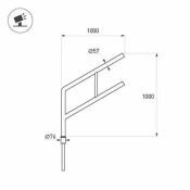 Кронштейн OXOR-SG2-1000x76-L1000 BLACK 051648