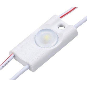 Светодиодный модуль герметичный 1led Белый холодный 2835smd 12V линейный с линзой ECO-1-CW