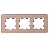 Рамка стеклянная 3 поста IEK BRITE BR-M32-G-41-K97 РУ-3-2-Бр дымчатый RE