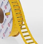 Маркер для держателей XHIC-15x4,6-Y серии CHL, STC, DMP, для принтеров RT200M, RT230M форма конус 1800 шт. в упаковке, желтый