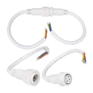 Соединитель герм (компл.) 4pin, 20см. d=19мм IP67