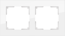 Рамка стеклянная 2 поста WERKEL Favorit WL01-Frame-02 / W0021101  белый