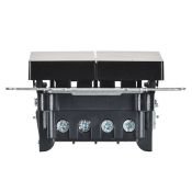 Выключатель встраиваемый двухклавишный перекрестный IEK BRITE BR-V23-0-10-K02 ВС10-2-3-БрЧ черный