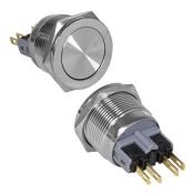 Кнопка M22 ON(OFF)+OFF(ON) GQ22-11E 5А/250V 6C IP65 антивандальная без фиксации без подсветки