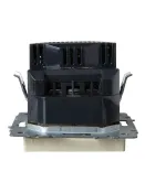 Штепсельная розетка встраиваемая IEK BRITE 16А BR-R14-16-U22-018-K10 РЮш11-1-БрКр с з/к и шторками с USB A+C 18Вт бежевый